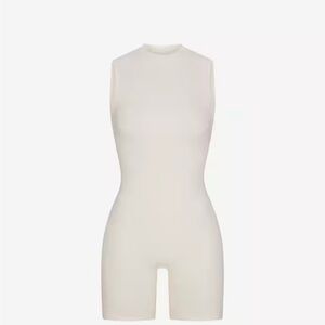 SKIMS Cotton Rib open back Onesie NWT